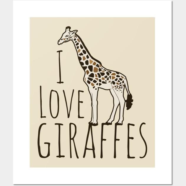 I love giraffes Wall Art by bubbsnugg